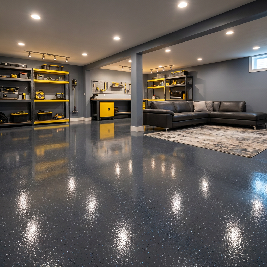 Modern residential epoxy floor
